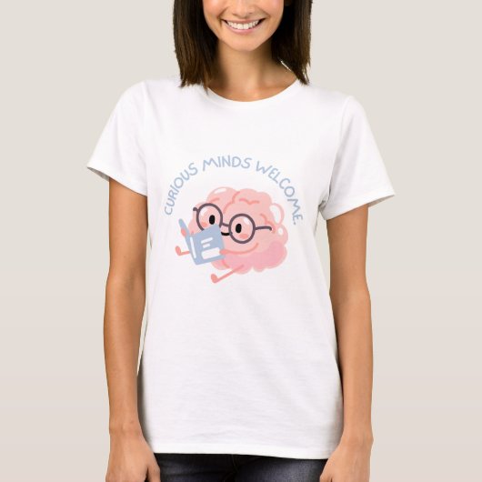 好奇心歓迎 スマートリーディングブレインTシャツ Tシャツ (正面)