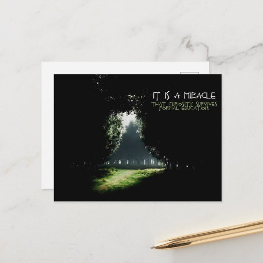 「好奇心」感動的引用文 ポストカード (正面/裏面インサイチュ)