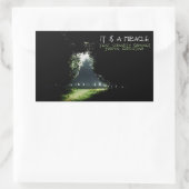 「好奇心」感動的引用文 長方形シール (バッグ)