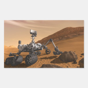 好奇心:次の火星ローバー 長方形シール