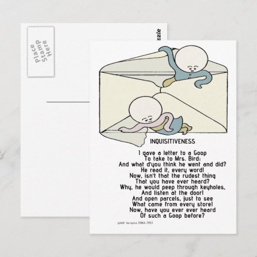 好奇心 - Goops ポストカード (正面/裏面)