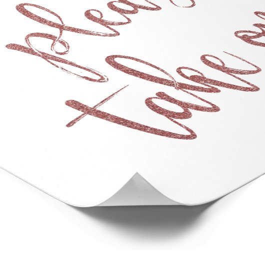 好意お願い一つのバラ金ゴールドグリッター標識 ポスター (角)