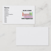 好意が周期的に考える私をして下さい(周期表) 名刺 (正面/裏面)