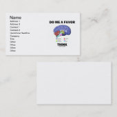 好意が考える私をして下さい(頭脳の解剖学のユーモア) 名刺 (正面/裏面)