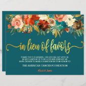 好意のサインの代わりに – ティール（緑がかった色）&オレンジ結婚ズ (正面/裏面)