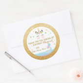 好意のステッカー|の人魚の尾及びユニコーン ラウンドシール (封筒)