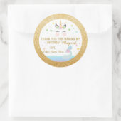 好意のステッカー|の人魚の尾及びユニコーン ラウンドシール (バッグ)