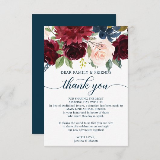 好意の代りに座席表ありがとう 案内状 (正面/裏面)