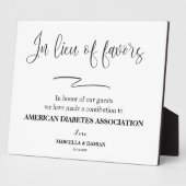 好意の代わりにイーゼルで卓上プラークに署名 フォトプラーク (側面)