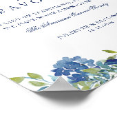 好意の印に代わる埃っぽい結婚青いフローラ ポスター (角)