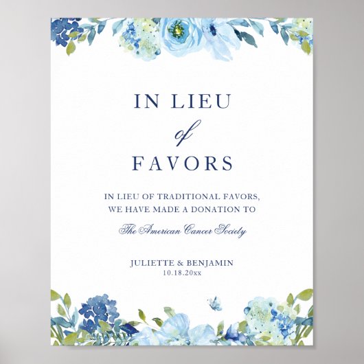好意の印に代わる埃っぽい結婚青いフローラ ポスター (正面)