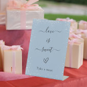 好意の看板ほこりっぽい青い銀色の愛は甘結婚い 台座サイン