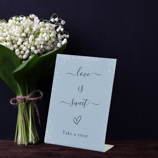 好意の看板ほこりっぽい青い銀色の愛は甘結婚い 台座サイン