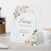 好意を1つの金ゴールドフレームの赤面フローラ 台座サイン (インサイチュ)