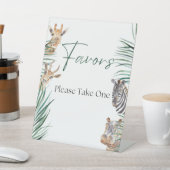 好意サインああ男の子サファリジャングル赤ちゃんシャワー 台座サイン (インサイチュ)