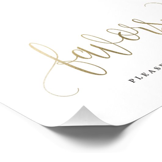 好意サインあなたのサイズの金ゴールドを選択フェイク フォトプリント (角)