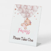 好意サイン女の子ベビーシャワー心待ち 台座サイン (正面)