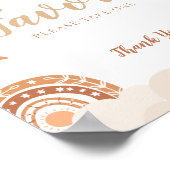 好意サインBoho Rainbows赤ちゃんシャワー記号 ポスター (角)