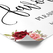 好意パーティーサイン結婚式レセプションボホマルサラ ポスター (角)