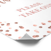 好意パーティー署名バラ金ゴールドグリッター紙吹雪 ポスター (角)