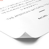 好意モダンの署名に代わる童話のバラ金ゴールド ポスター (角)