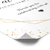 好意ユーカリ金ゴールド幾何学 ポスター (角)