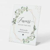 好意ユーカリ金ゴールド幾何学 台座サイン (正面)