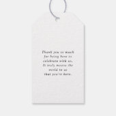 好意ラベルに感謝モダン結婚 ギフトタグ (裏面)