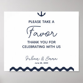 好意航海のの結婚印のネイビー・ブルー ポスター