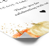 好意1つの金ゴールドグリッター秋のフローラ ポスター (角)