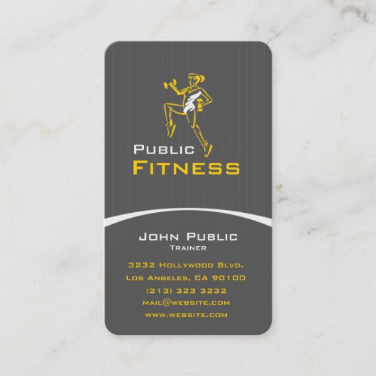 好気性フィットネスパーソナルトレーナー 名刺 (正面)