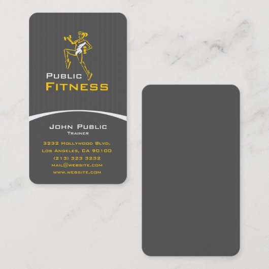 好気性フィットネスパーソナルトレーナー 名刺 (正面/裏面)