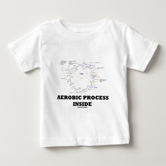 好気性プロセス内部(クレブスサイクル) ベビーTシャツ (正面)