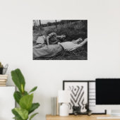 好色な若い男性のカップルの昼寝ゲイの興味 ポスター (ホームオフィス)