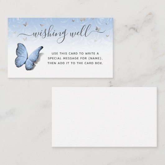 好調な色の蝶エレガントフローラ エンクロージャーカード (正面/裏面)