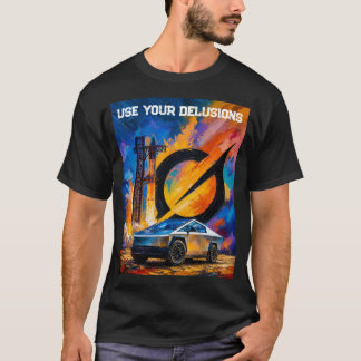 妄想を貫け!テスラサイバートラックスターシップGrok Tシャツ