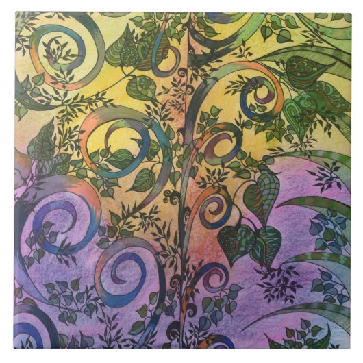 妄想イリュージョン大型セラミックタイル タイル (正面)