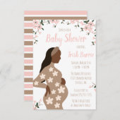 妊モダン婦フローラシャワー  招待状 (正面/裏面)