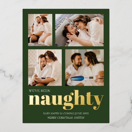 妊娠いけな発表クリスマス 箔シーズンポストカード (正面)