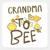 妊娠おばあちゃん スクエアシール (正面)