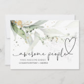 妊娠おめでとうおめでとうの新生児 カード (正面)