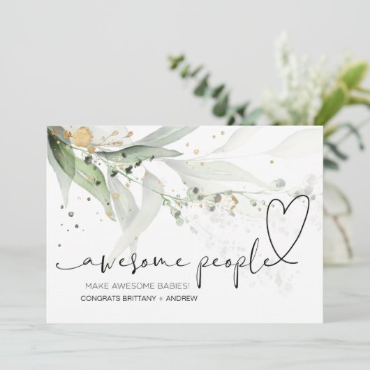 妊娠おめでとうおめでとうの新生児 カード (スタンド正面)