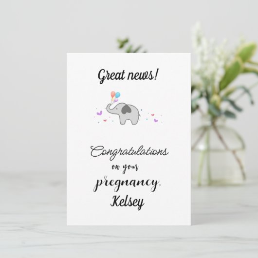 妊娠おめでとうございますカスタマイズ。 シーズンカード (スタンド正面)