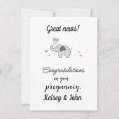 妊娠おめでとうございますカスタマイズ。 シーズンカード (正面)