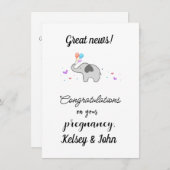 妊娠おめでとうございますカスタマイズ。 シーズンカード (正面/裏面)
