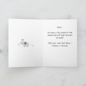 妊娠おめでとうございますカスタムw.メッセージ カード (内部)