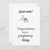 妊娠おめでとうございます,フラットホリデーカード シーズンカード (正面/裏面)