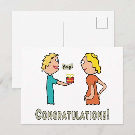 妊娠おめでとうございます ポストカード (正面/裏面)