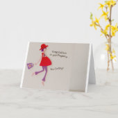 妊娠おめでとう！ カード (黄色い花)