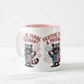 妊娠おもしろいコーヒーマグカップ ツートーンマグカップ (正面左)